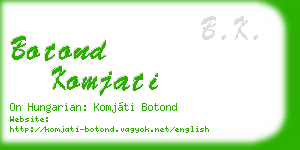 botond komjati business card