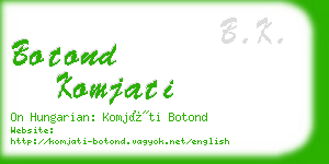 botond komjati business card